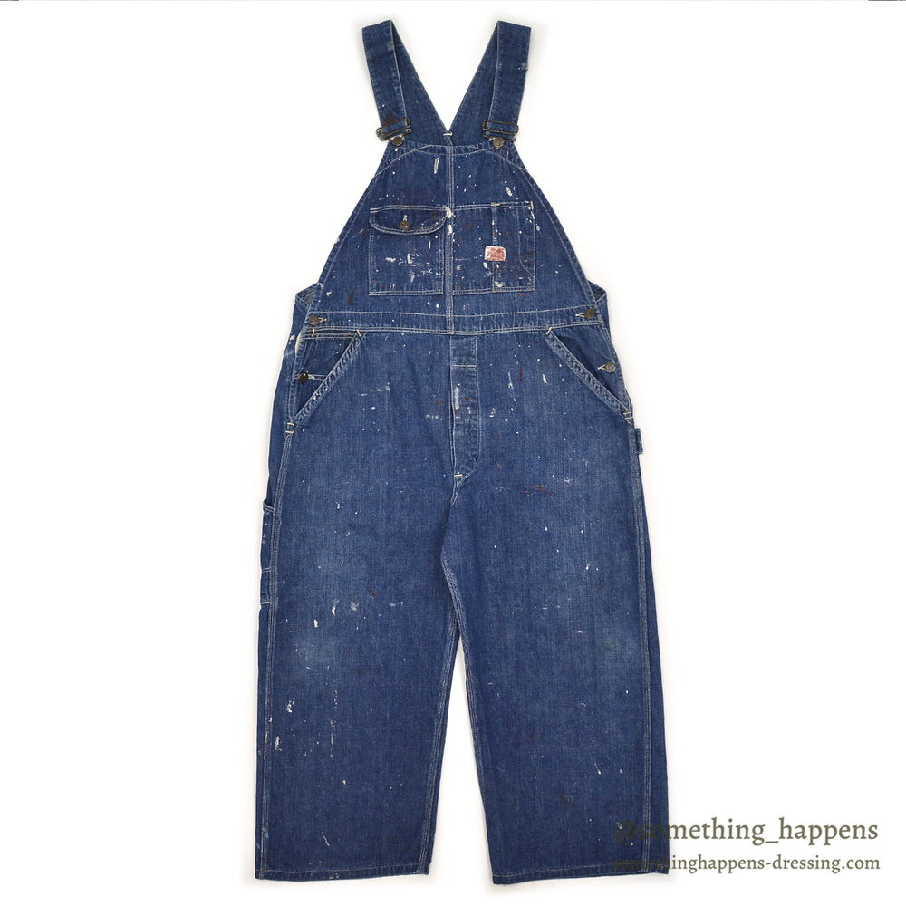 1940's PIONEER PAINT SPLATTER DENIM OVERALL ... W39
