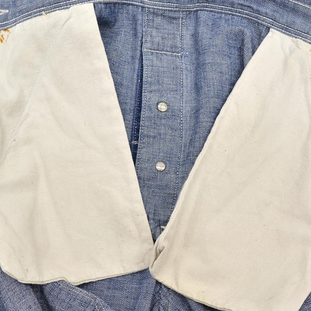 1940s PIONEER PAINT SPLATTER DENIM OVERALL ... W39