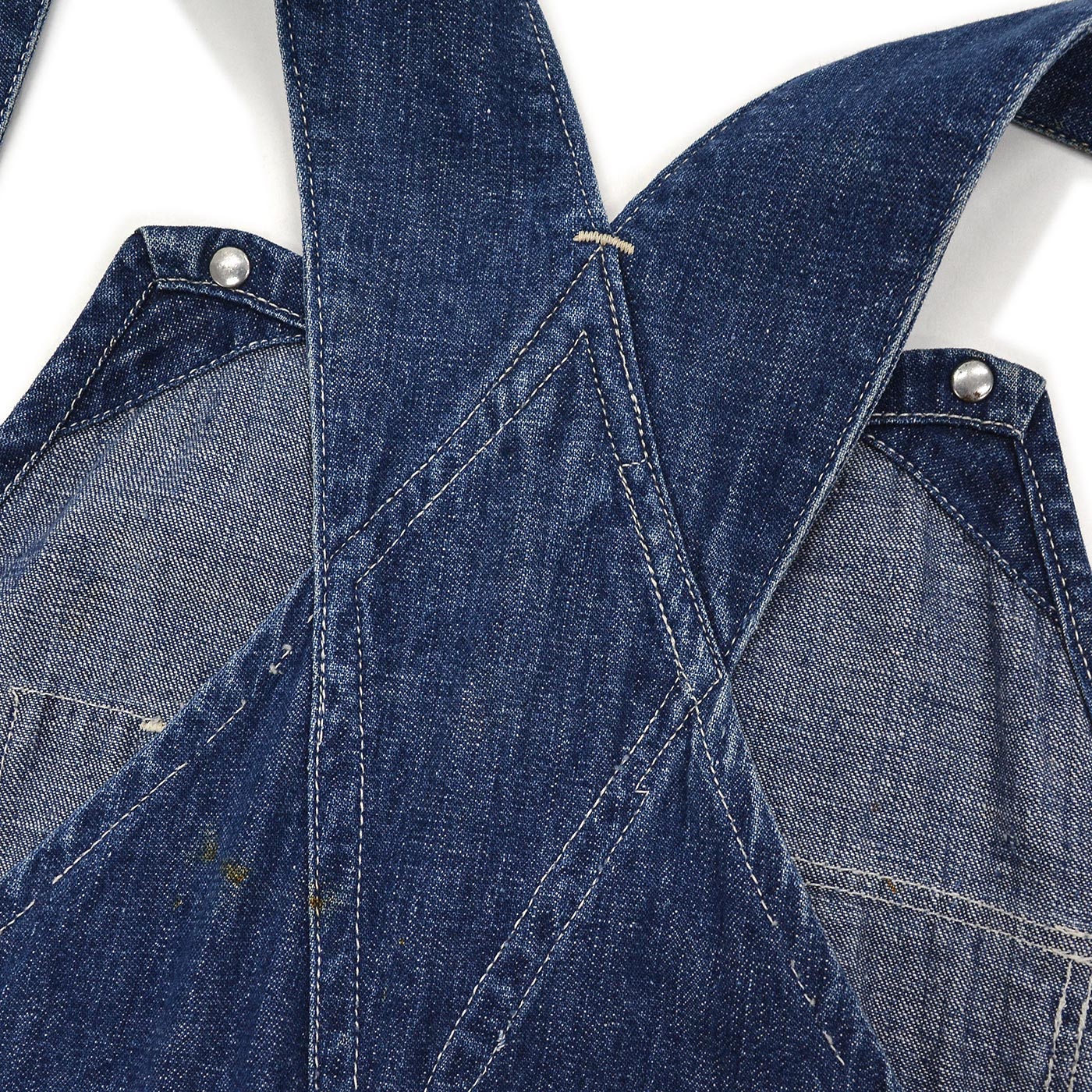 1940s PIONEER PAINT SPLATTER DENIM OVERALL ... W39