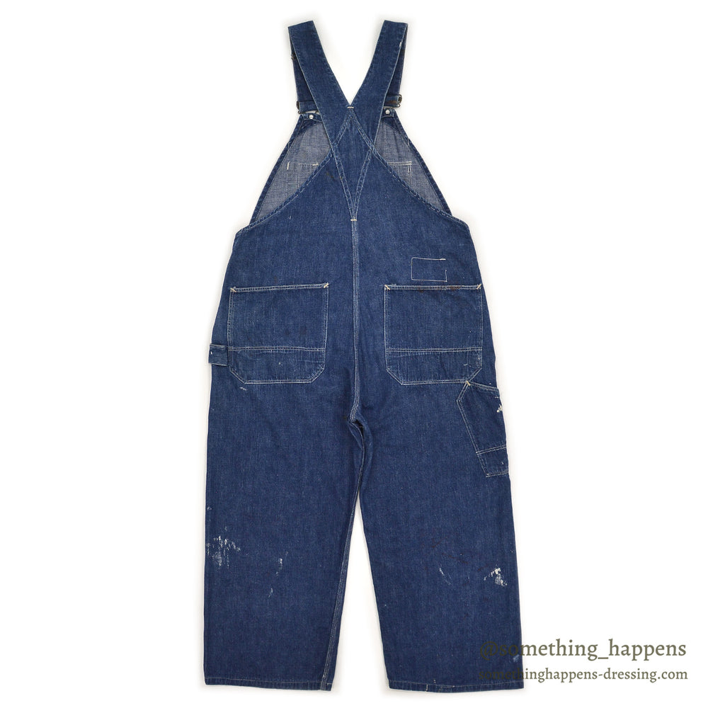 1940's PIONEER PAINT SPLATTER DENIM OVERALL ... W39