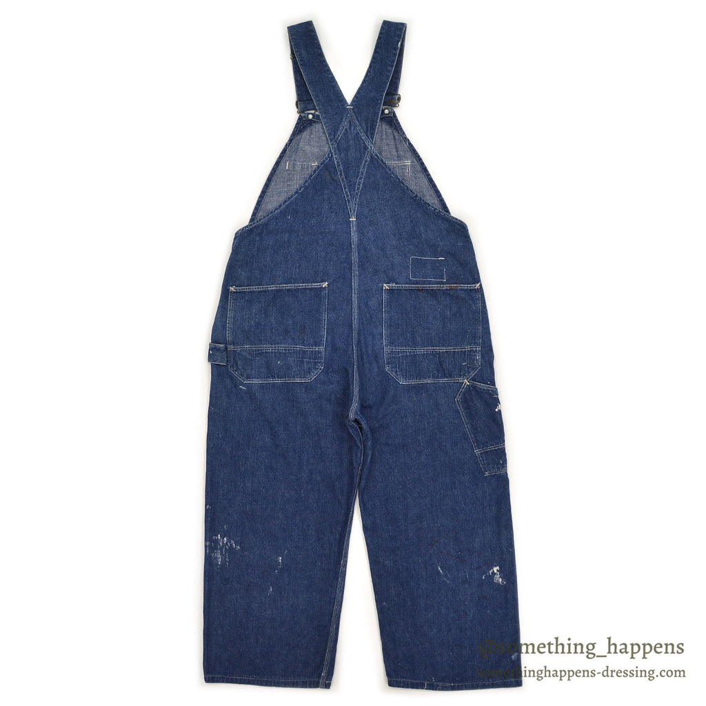 1940s PIONEER PAINT SPLATTER DENIM OVERALL ... W39