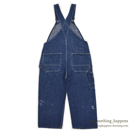 1940s PIONEER PAINT SPLATTER DENIM OVERALL ... W39