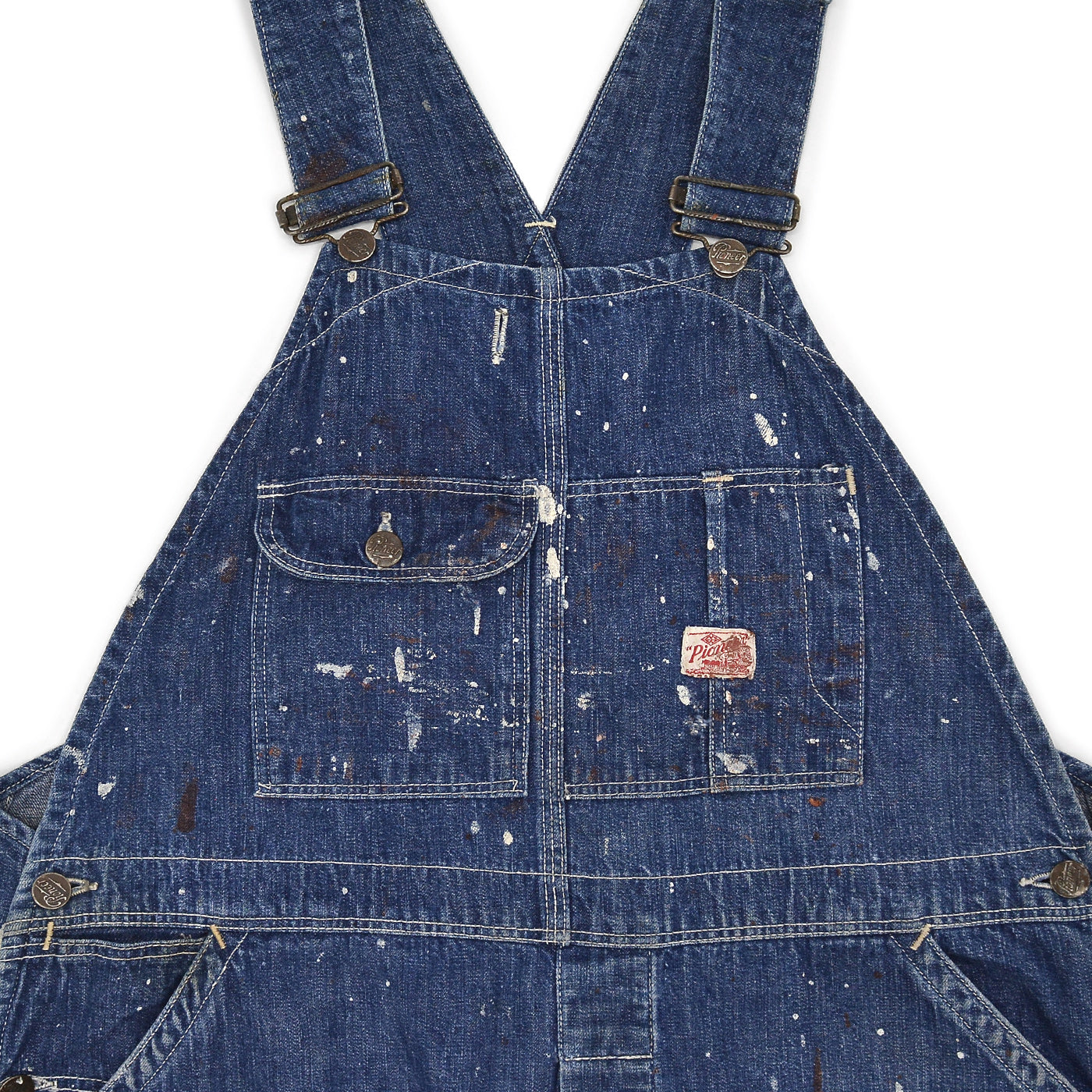 1940's PIONEER PAINT SPLATTER DENIM OVERALL  W39 – SomethingHappens