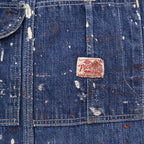 1940s PIONEER PAINT SPLATTER DENIM OVERALL ... W39
