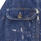 1940s PIONEER PAINT SPLATTER DENIM OVERALL ... W39