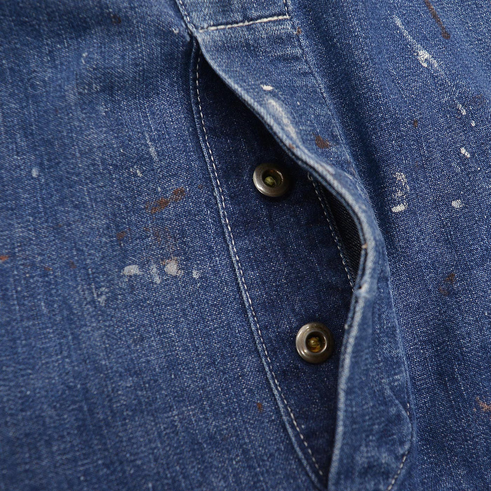 1940's PIONEER PAINT SPLATTER DENIM OVERALL ... W39