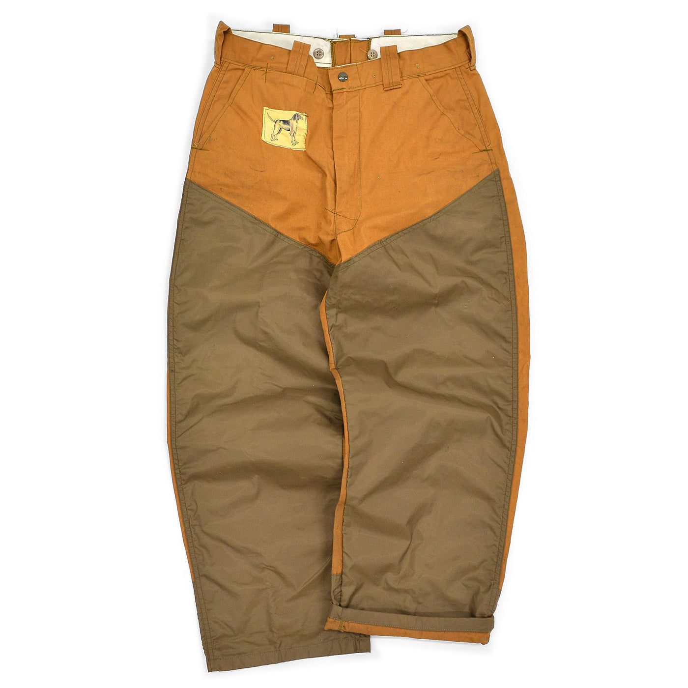 1960's UNKNOWN DOG LABEL HUNTING BRUSH PANTS ... W33.5/L27