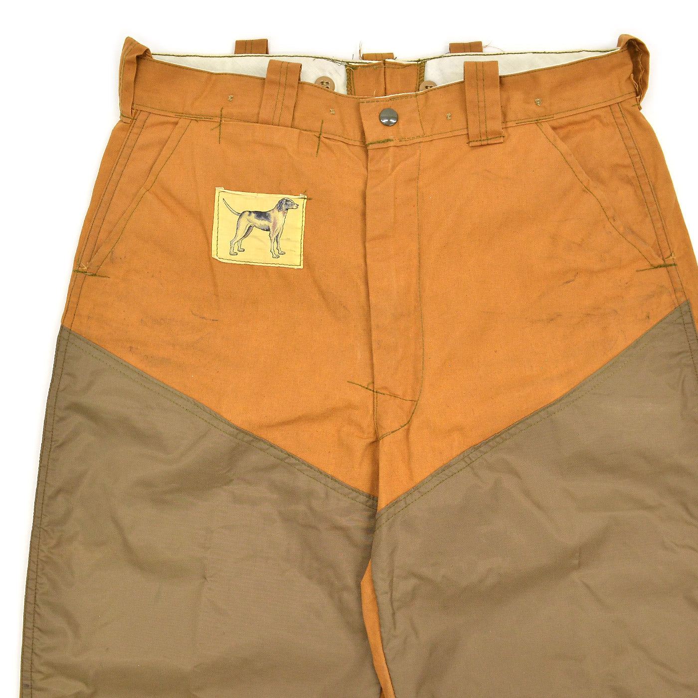 1960's UNKNOWN DOG LABEL HUNTING BRUSH PANTS ... W33.5/L27