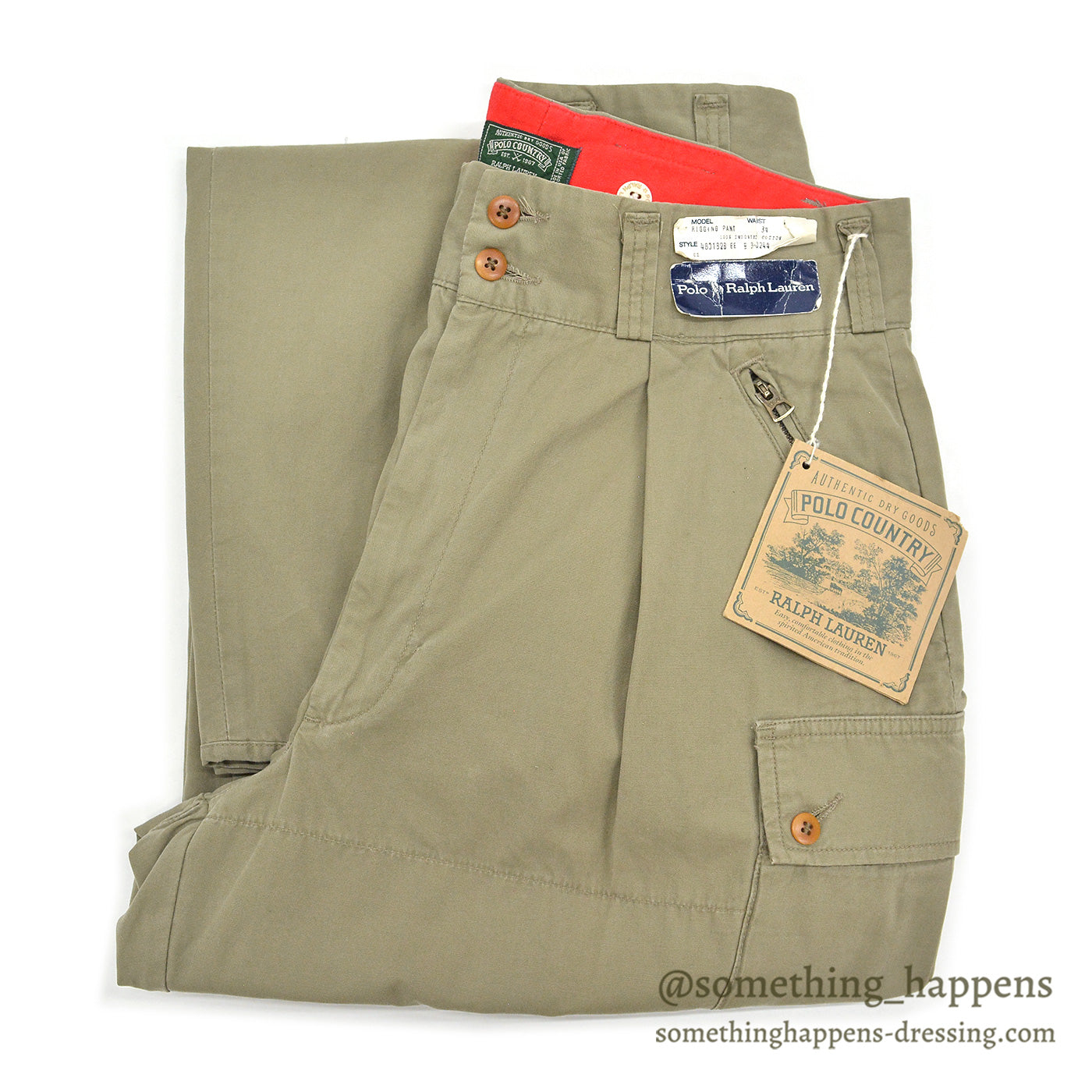 1980's~ DEADSTOCK POLO COUNTRY RIGGING PANT / EXTREMERY RARE ... W34
