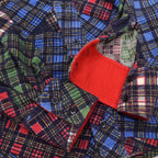 1980's UNKNOWN PRINT PATCHWORK FLANNEL WESTERN SHIRT...