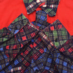 1980's UNKNOWN PRINT PATCHWORK FLANNEL WESTERN SHIRT...