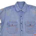 60's READING & BATES SAFETY PAYS CHAIN STITCH WORK SHIRT / CUT-OFF ...