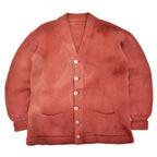 1940's~ UNKNOWN WOOL KNIT CARDIGAN / FADED ...