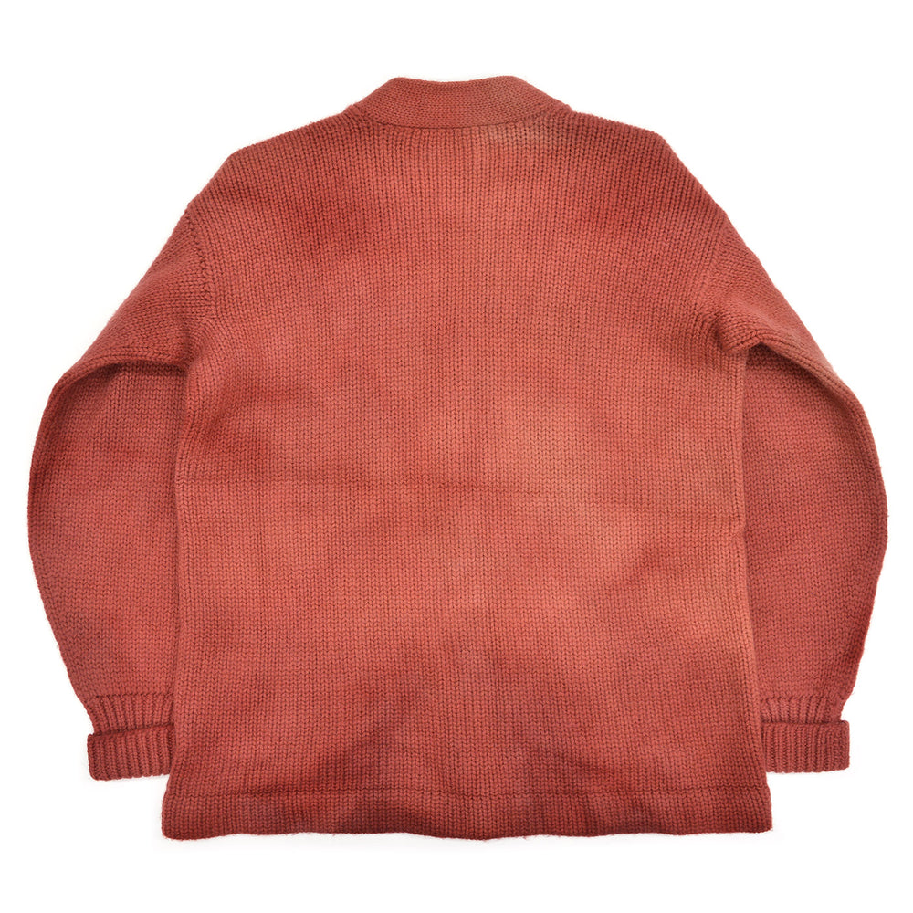 1940's~ UNKNOWN WOOL KNIT CARDIGAN / FADED ...
