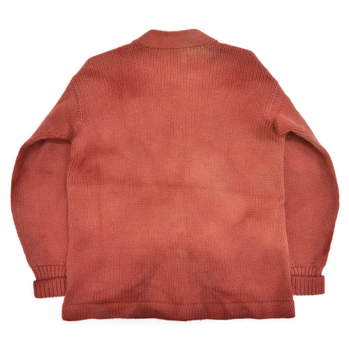 1940's~ UNKNOWN WOOL KNIT CARDIGAN / FADED ...