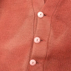 1940's~ UNKNOWN WOOL KNIT CARDIGAN / FADED ...