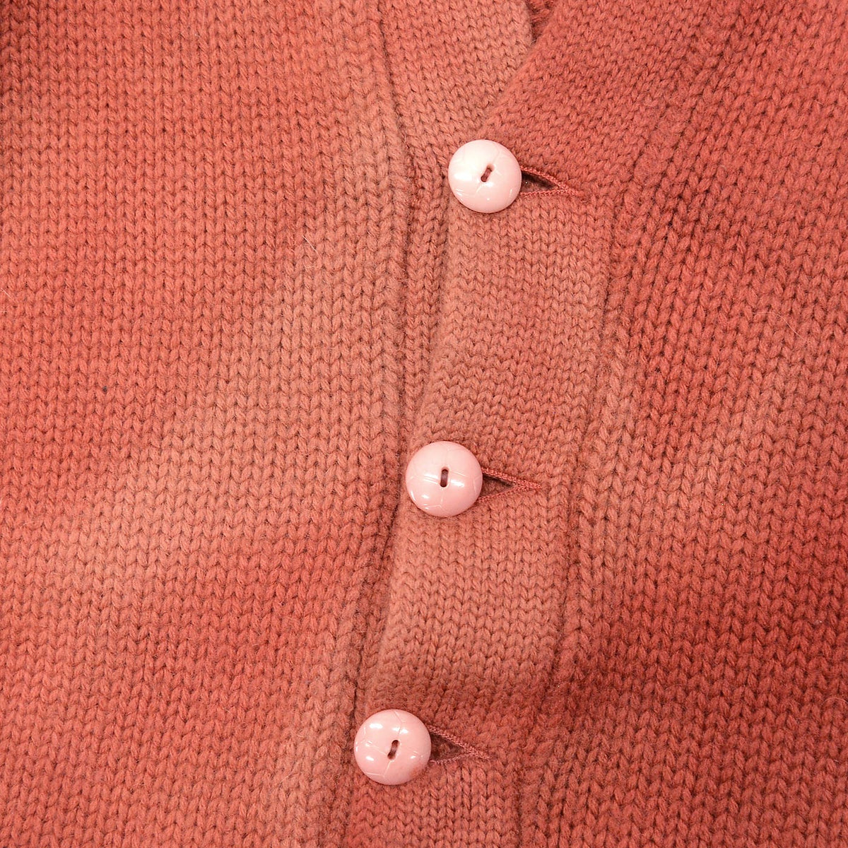 1940's~ UNKNOWN WOOL KNIT CARDIGAN / FADED ...