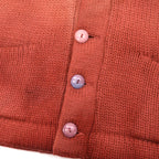 1940's~ UNKNOWN WOOL KNIT CARDIGAN / FADED ...