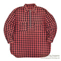 1930s~ OLD FADED COTTON HALF-ZIP FLANNEL SHIRT ...