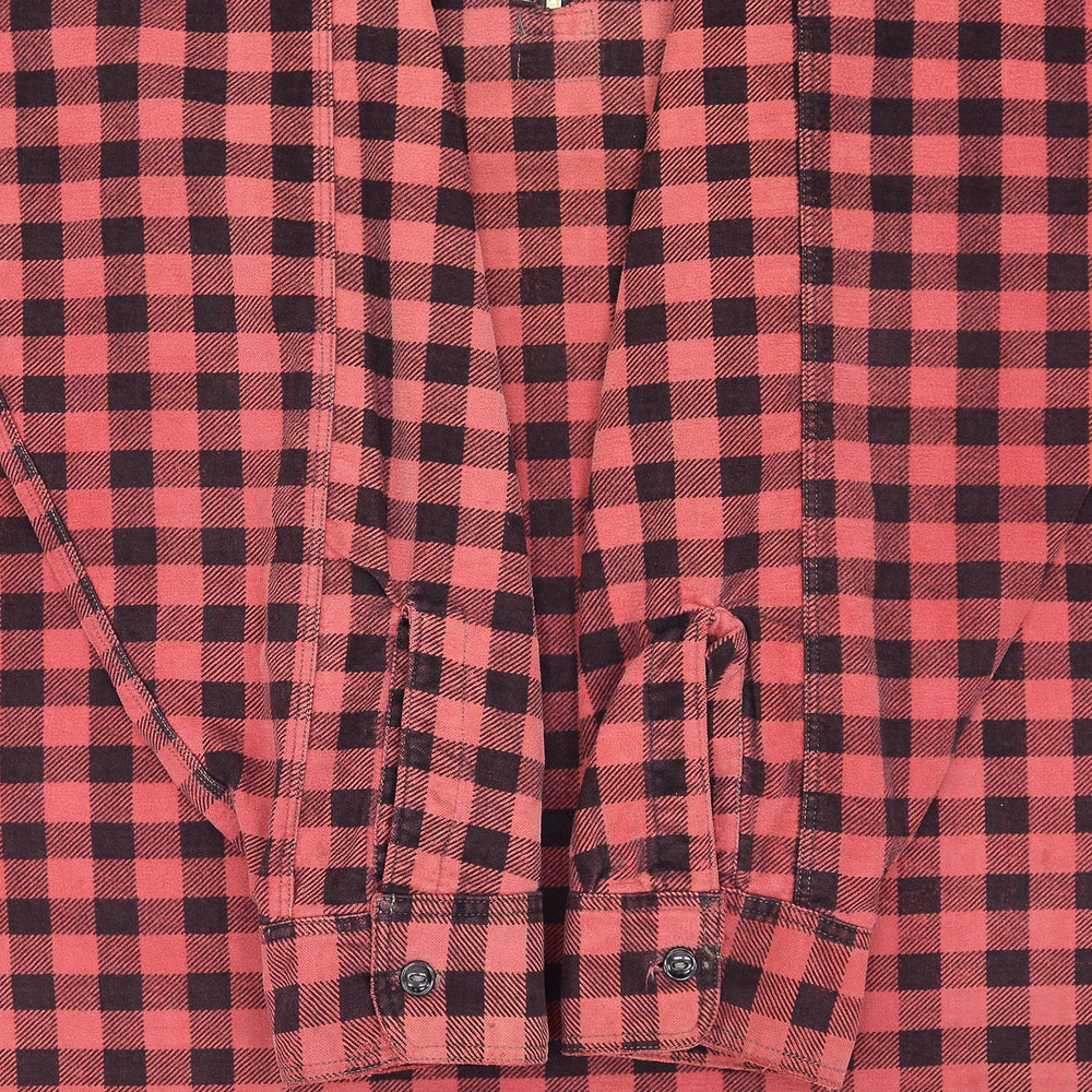 1930s~ OLD FADED COTTON HALF-ZIP FLANNEL SHIRT ...