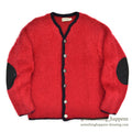 1960's FASHION BAR RED MOHAIR CARDIGAN ... L