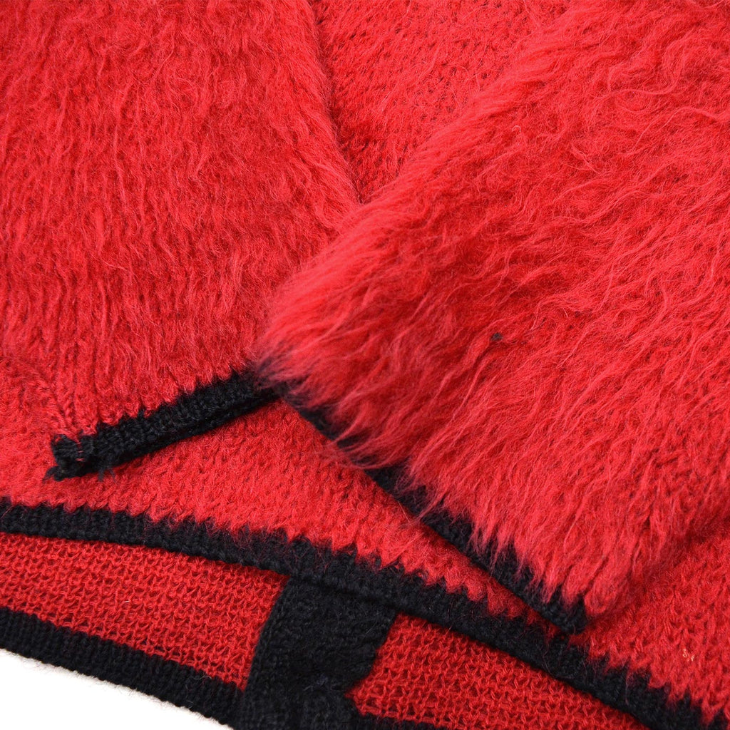 1960's FASHION BAR RED MOHAIR CARDIGAN...L