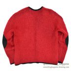 1960's FASHION BAR RED MOHAIR CARDIGAN...L