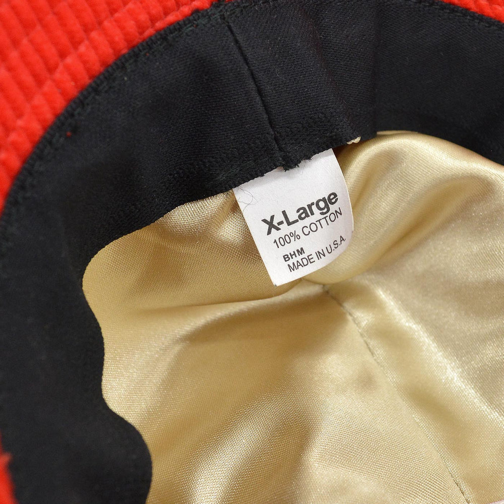 DEADSTOCK GOORIN BROS RED / WHITE PANEL CORDUROY HAT... XL