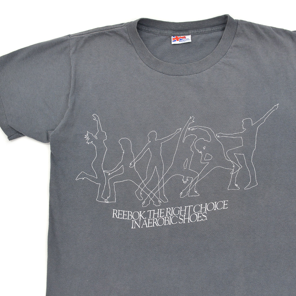 1980's REEBOK AEROBIC SHOES ADVERTISING T-SHIRT ...