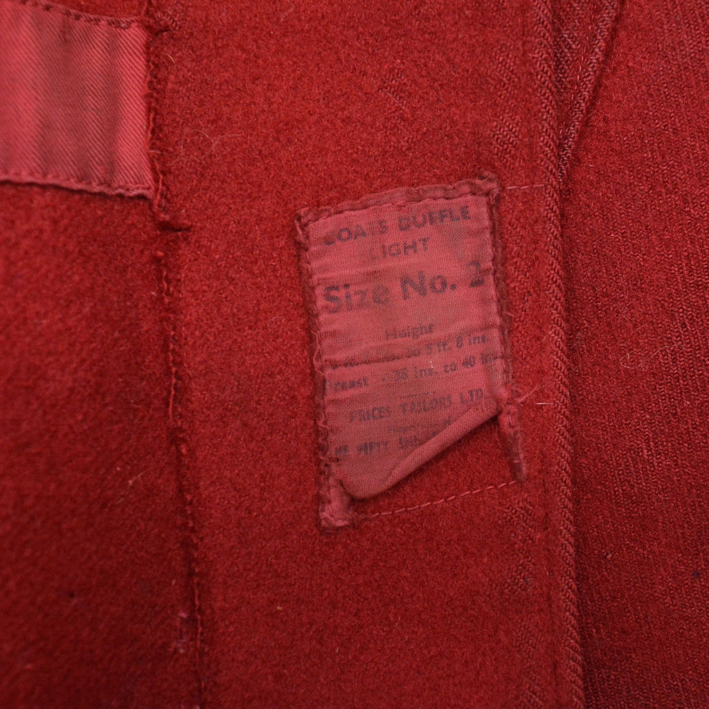 1940's ROYAL NAVY WW2 DUFFLE COAT SHORT / BORDEAUX LIKE DEEP RED ...