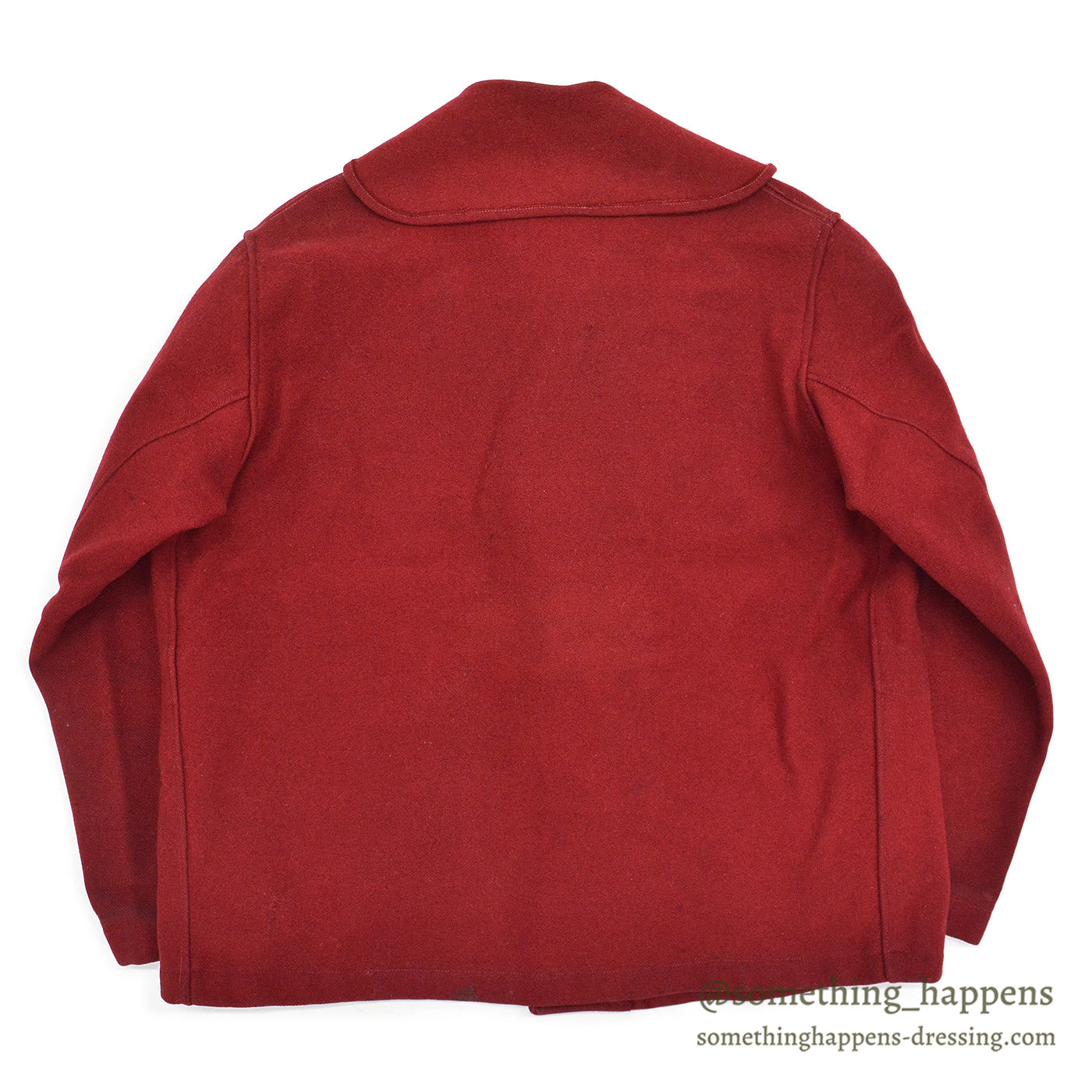 1940's ROYAL NAVY WW2 DUFFLE COAT SHORT / BORDEAUX LIKE DEEP RED ...