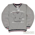 1990s DEADSTOCK RUSSELL ATHLETIC TWEED FLEECE SWEATSHIRT / SAMPLE PRINT ... L
