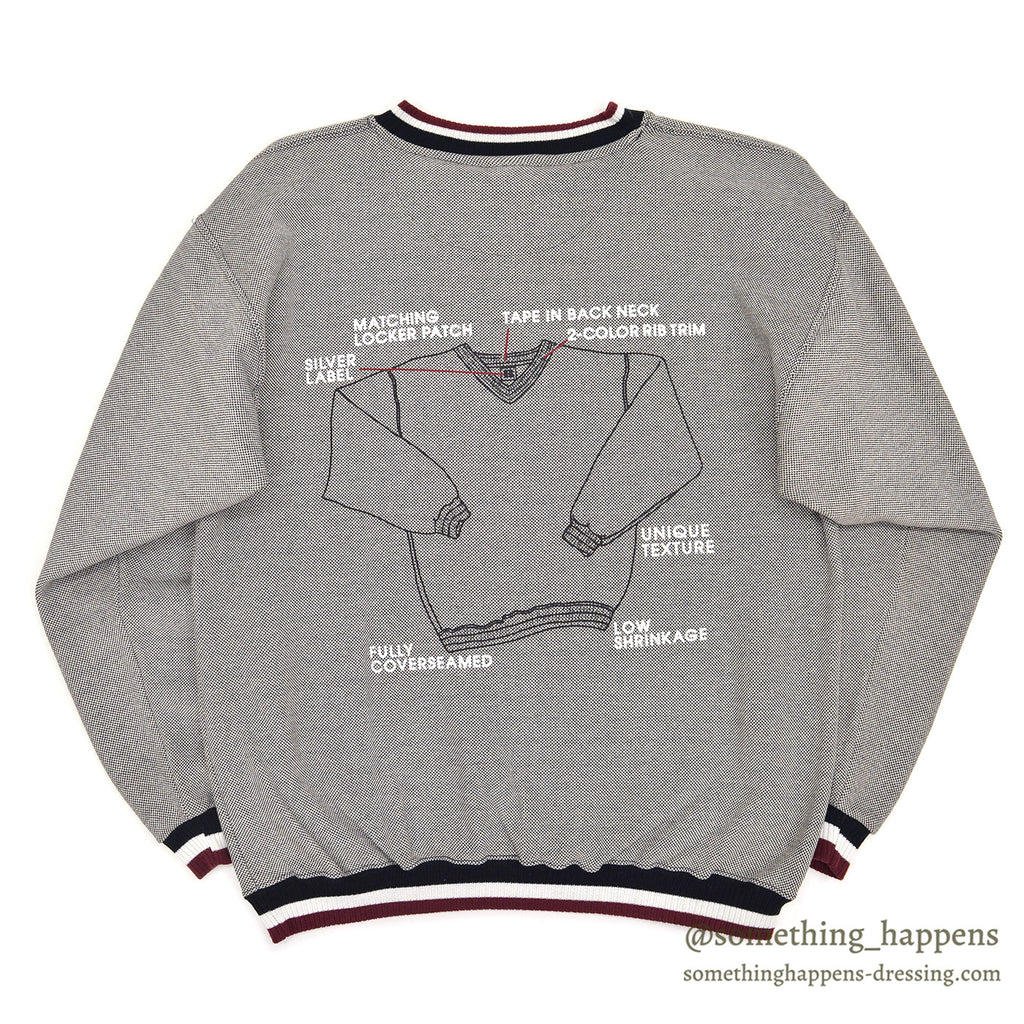 1990s DEADSTOCK RUSSELL ATHLETIC TWEED FLEECE SWEATSHIRT / SAMPLE PRINT ... L