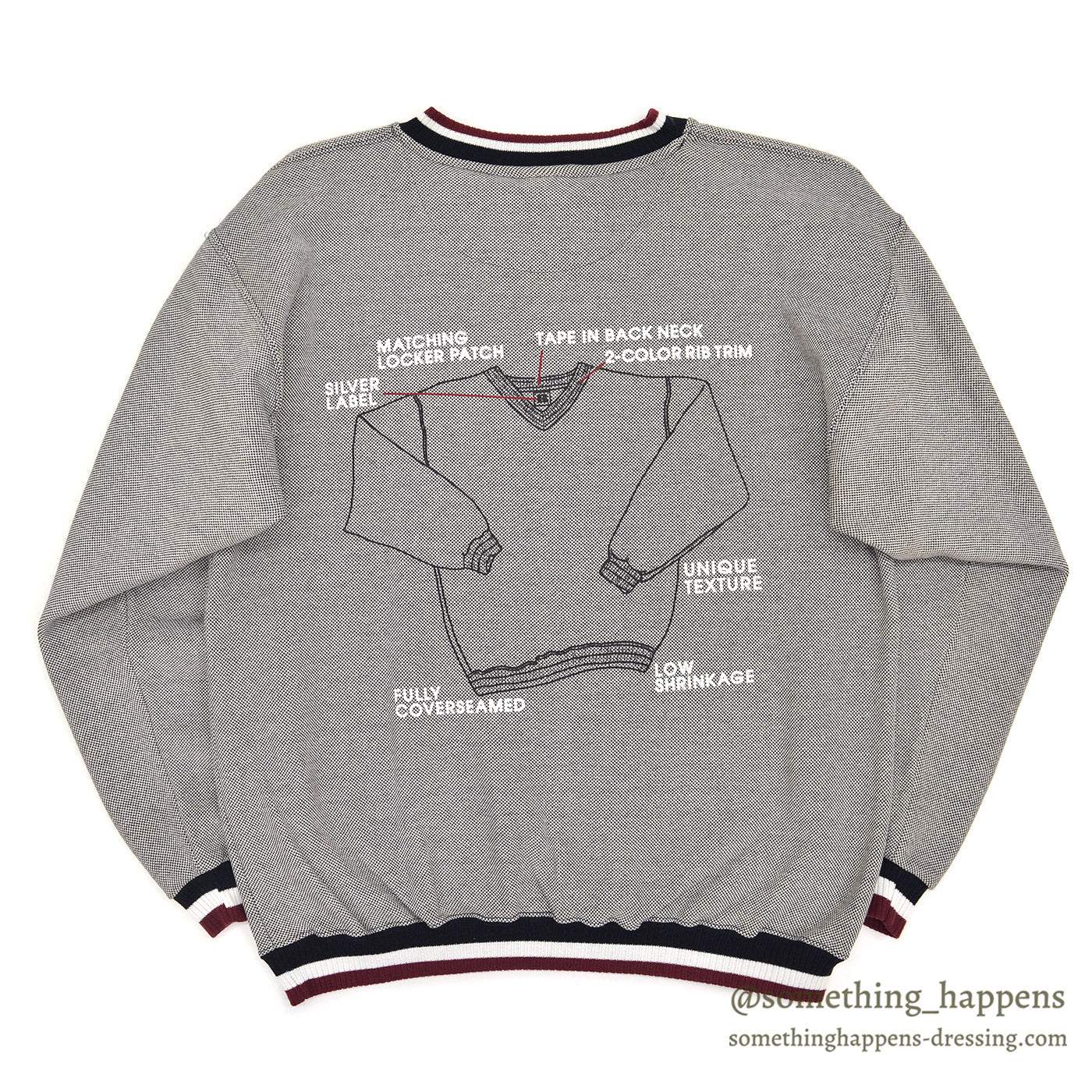 1990s DEADSTOCK RUSSELL ATHLETIC TWEED FLEECE SWEATSHIRT / SAMPLE PRINT ... L