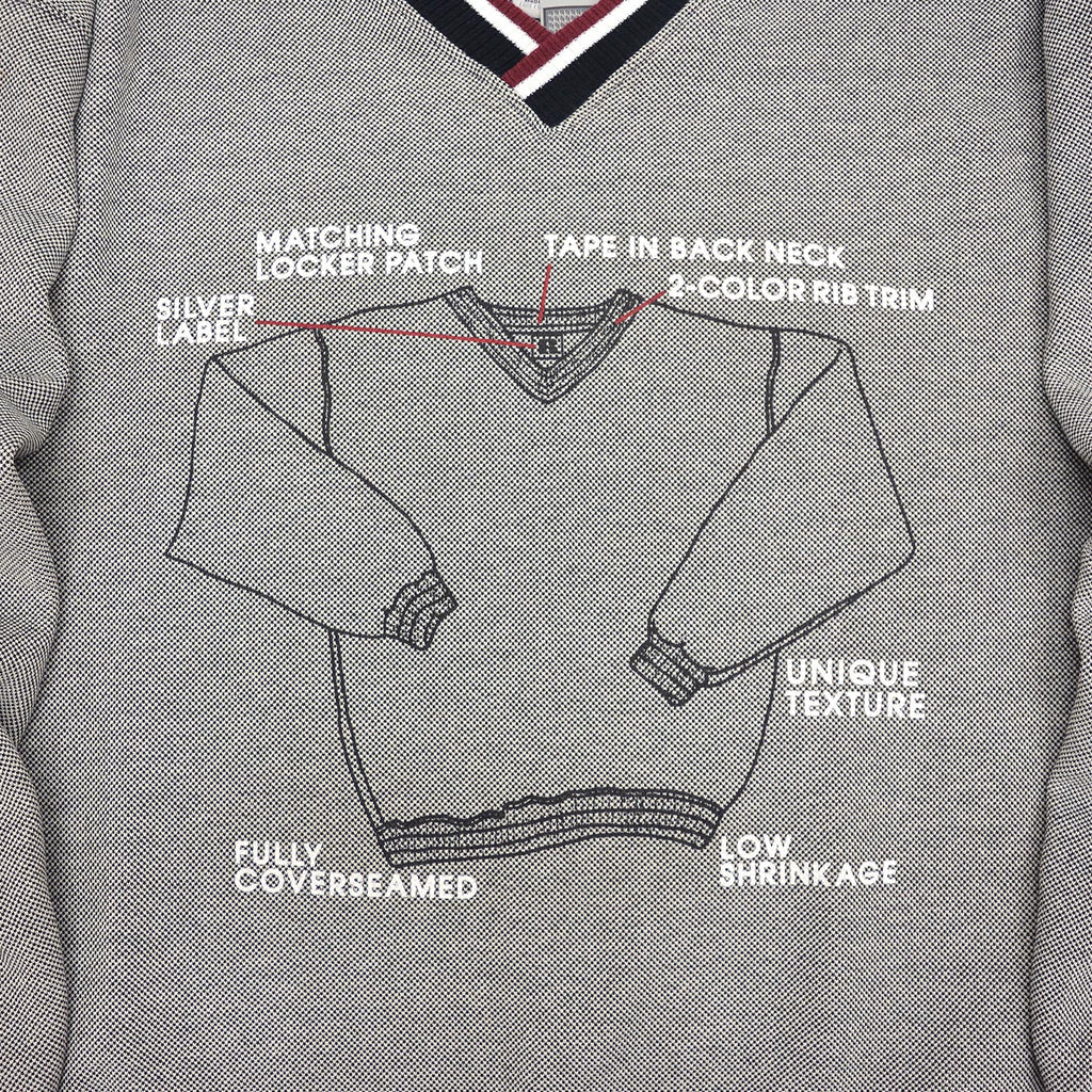 1990s DEADSTOCK RUSSELL ATHLETIC TWEED FLEECE SWEATSHIRT / SAMPLE PRINT ... L