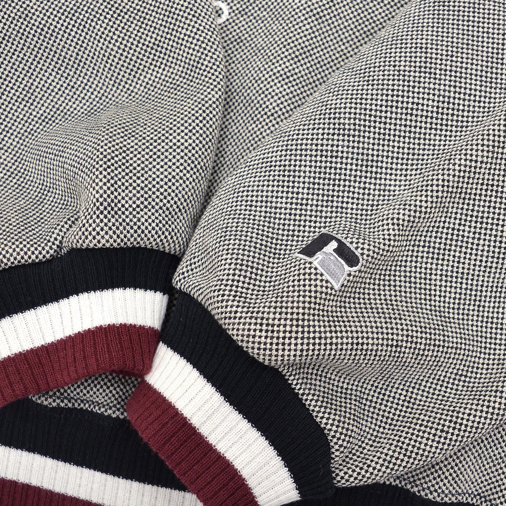 1990s DEADSTOCK RUSSELL ATHLETIC TWEED FLEECE SWEATSHIRT / SAMPLE PRINT ... L
