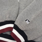 1990s DEADSTOCK RUSSELL ATHLETIC TWEED FLEECE SWEATSHIRT / SAMPLE PRINT ... L