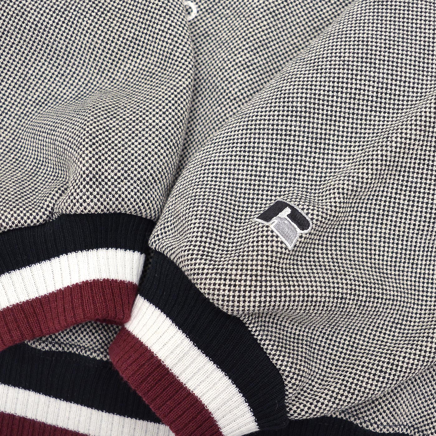 1990s DEADSTOCK RUSSELL ATHLETIC TWEED FLEECE SWEATSHIRT / SAMPLE PRINT ... L