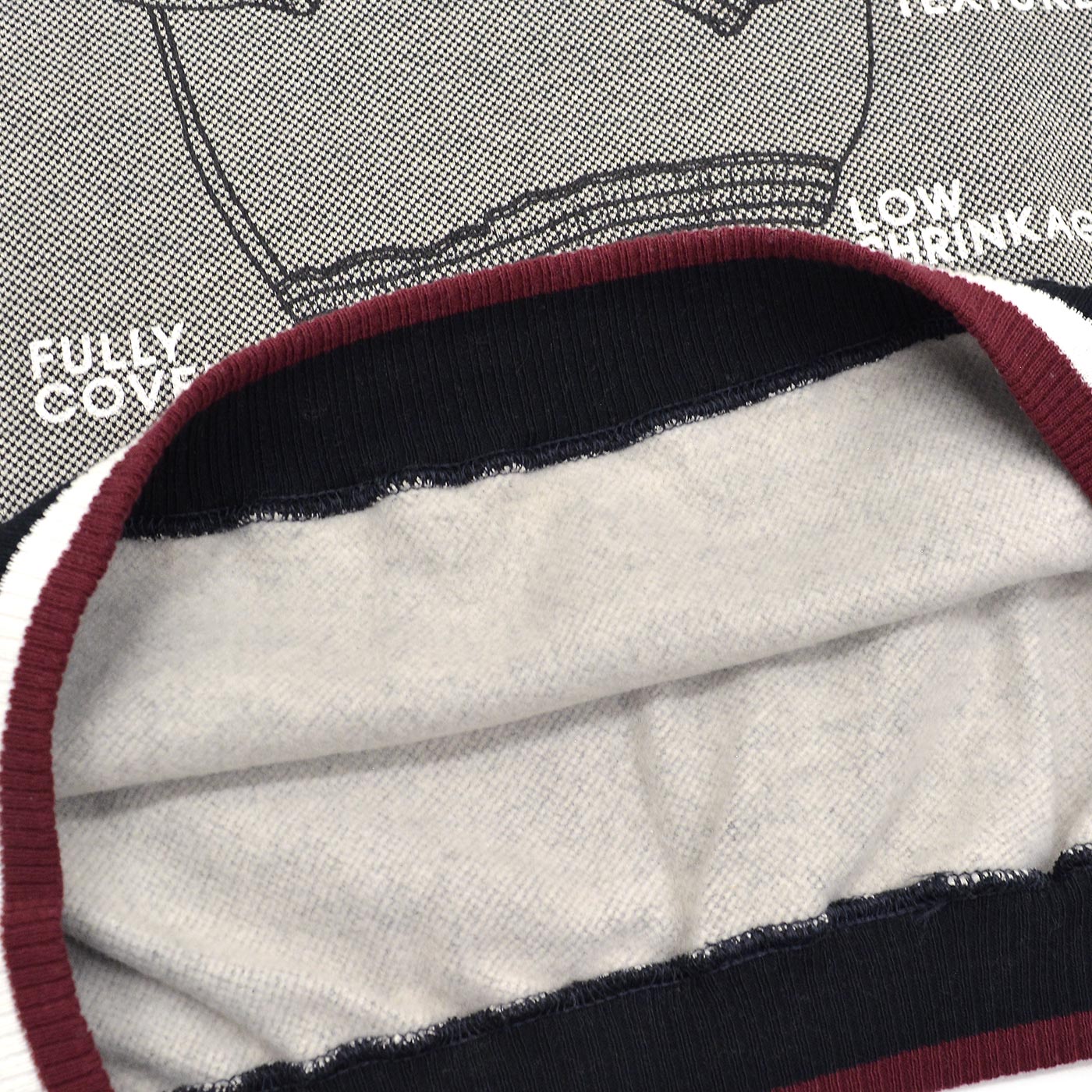 1990s DEADSTOCK RUSSELL ATHLETIC TWEED FLEECE SWEATSHIRT / SAMPLE PRINT ... L