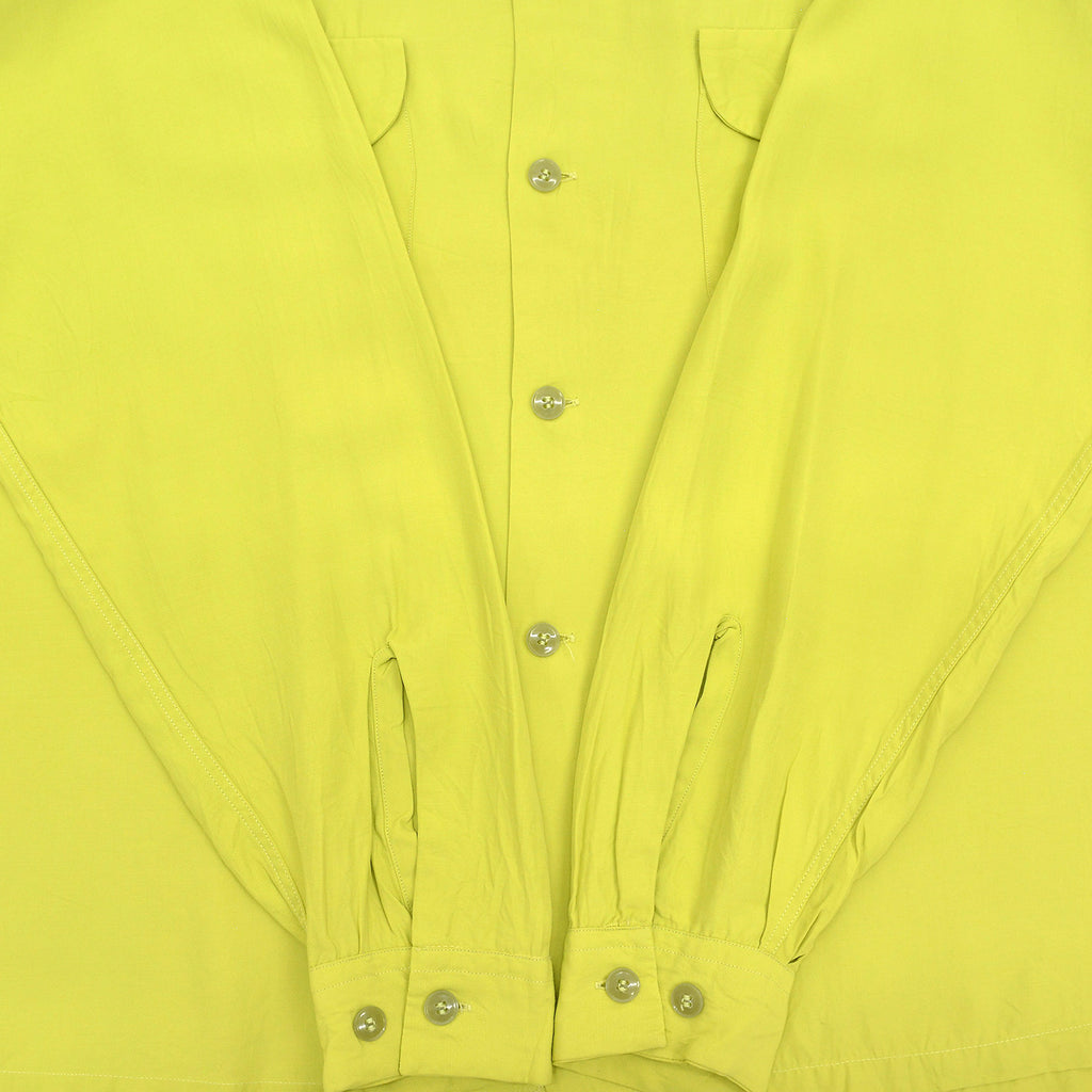 1950's NELSON PAIGE SAKANA RAYON SHIRT / PISTACHIO ... ML
