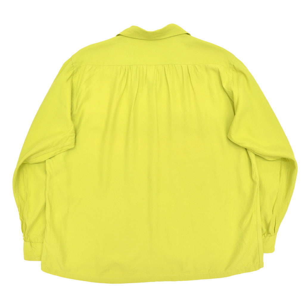 1950's NELSON PAIGE SAKANA RAYON SHIRT / PISTACHIO ... ML