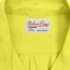 1950's NELSON PAIGE SAKANA RAYON SHIRT / PISTACHIO ... ML