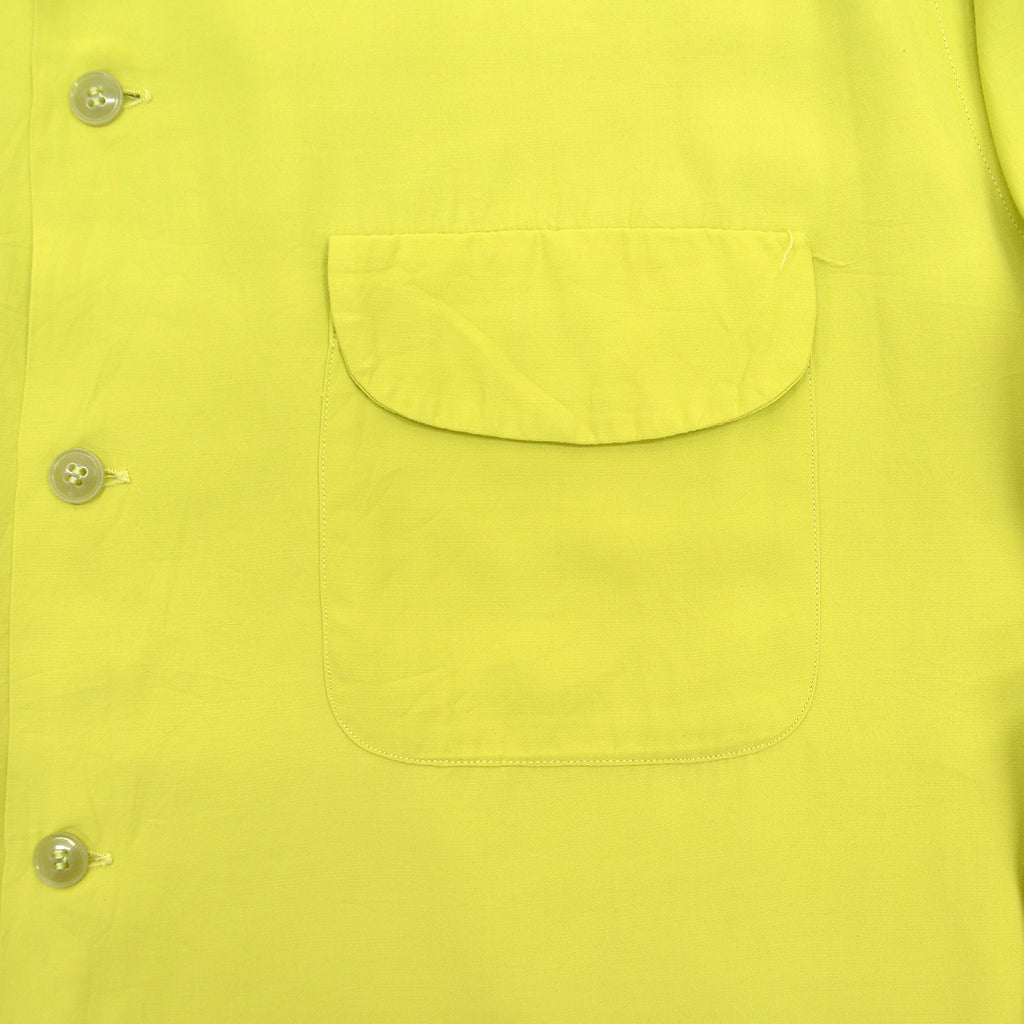 1950's NELSON PAIGE SAKANA RAYON SHIRT / PISTACHIO ... ML