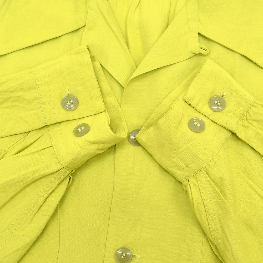 1950's NELSON PAIGE SAKANA RAYON SHIRT / PISTACHIO ... ML