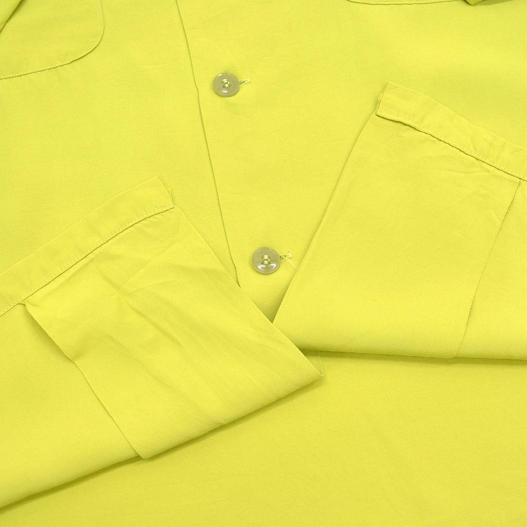 1950's NELSON PAIGE SAKANA RAYON SHIRT / PISTACHIO ... ML
