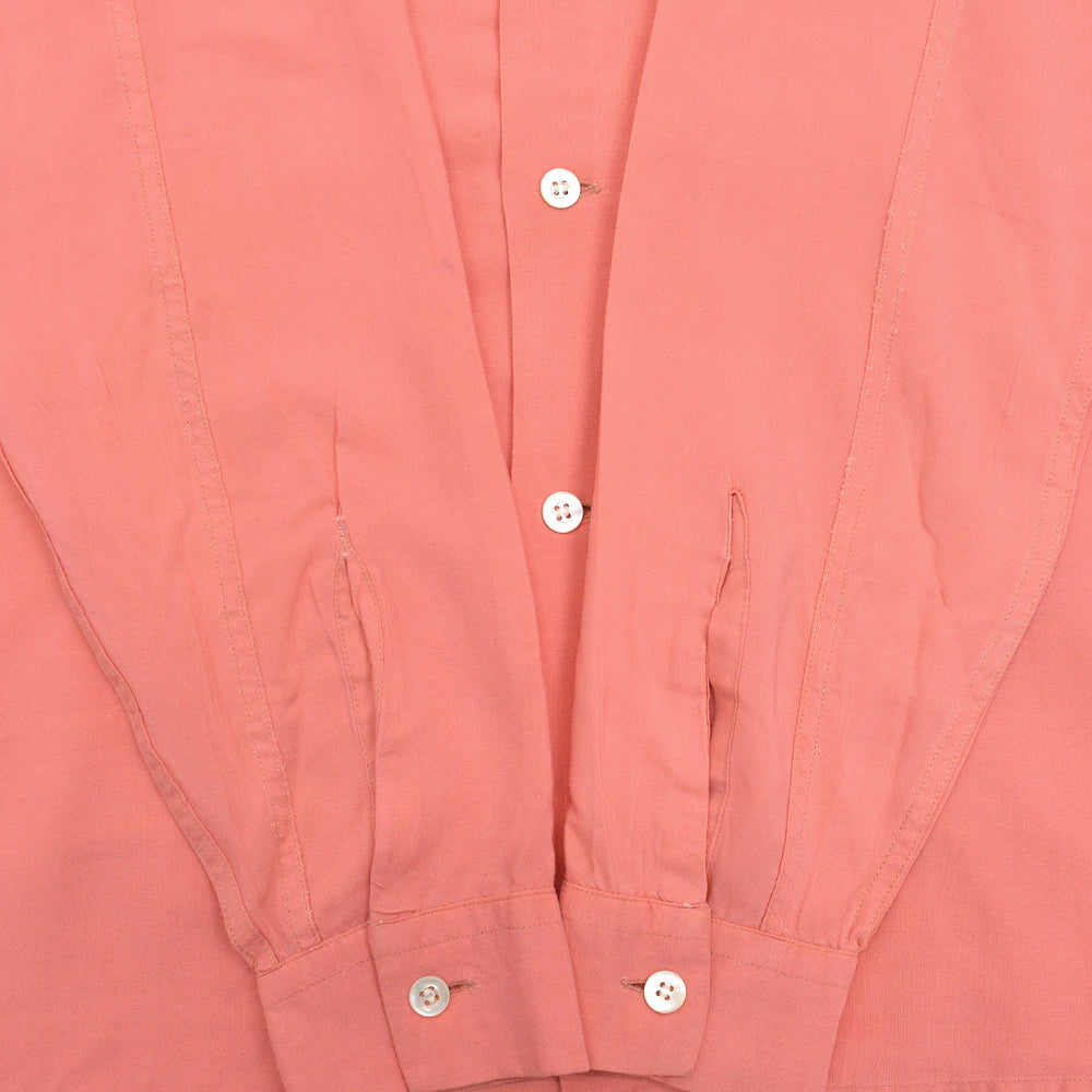 1950's~ SANDY MAC DONALD WAVE AND DOTS PINK RAYON SHIRT... M