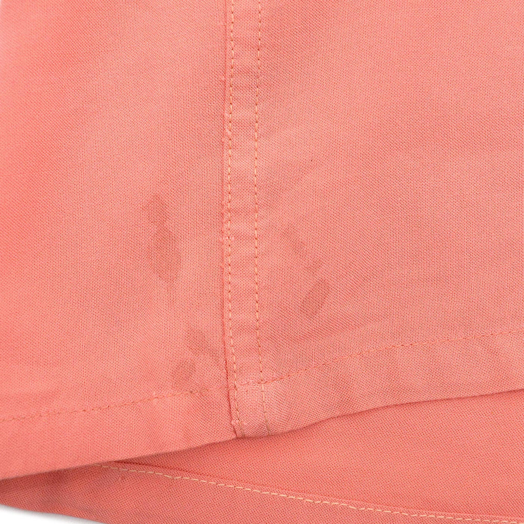 1950's~ SANDY MAC DONALD WAVE AND DOTS PINK RAYON SHIRT... M