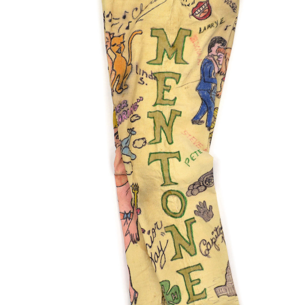 1960's SENIOR CORDS HAND DRAWN '1964 PANTS / AMAZING DRAWING... W32/L30