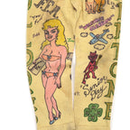 1960's SENIOR CORDS HAND DRAWN '1964 PANTS / AMAZING DRAWING ... W32/L30