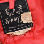 1970's SNOW LION RED DOWN VEST / FADED ... L